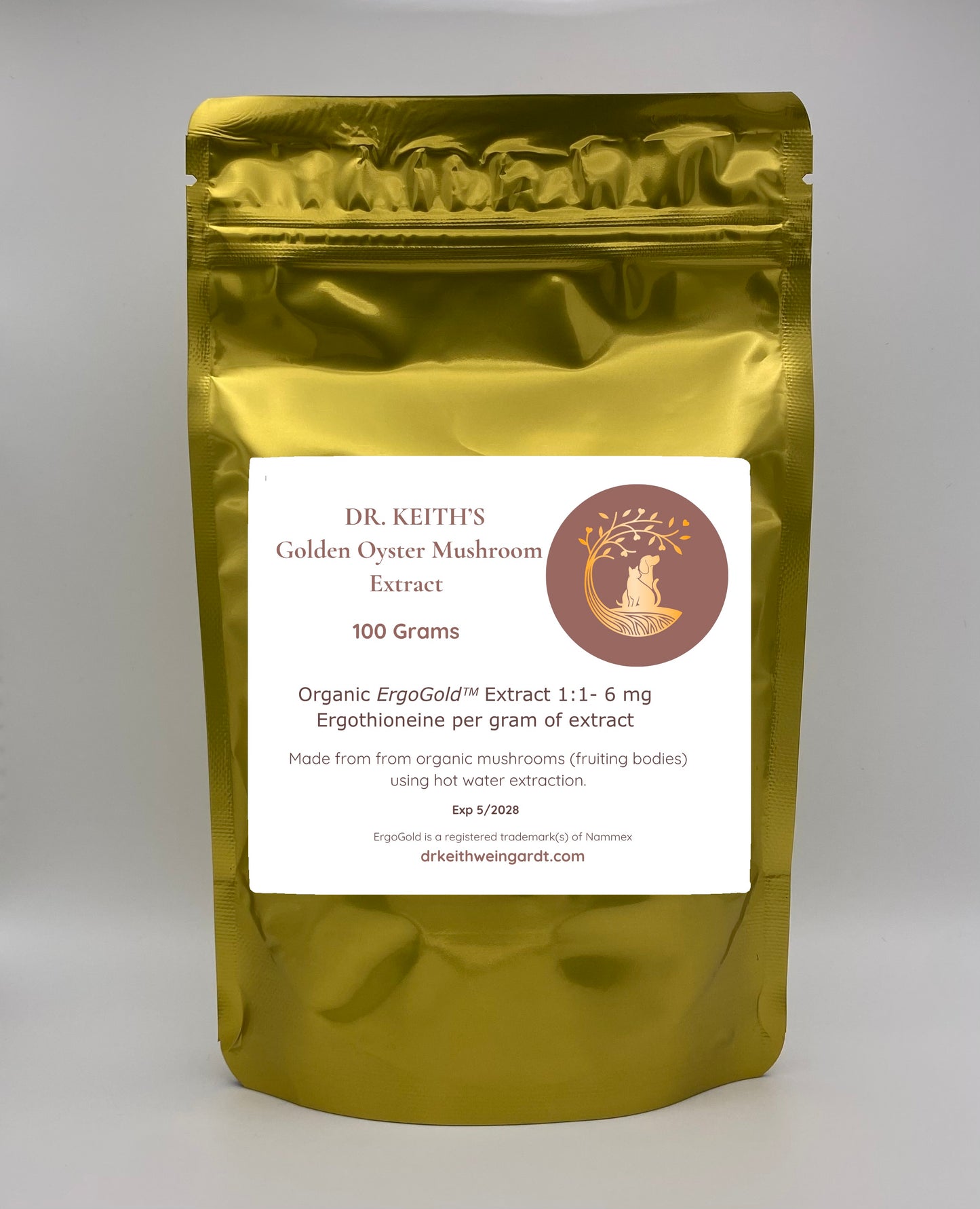 Dr. Keith's ErgoGold (Golden Oyster Mushroom Extract) 100g