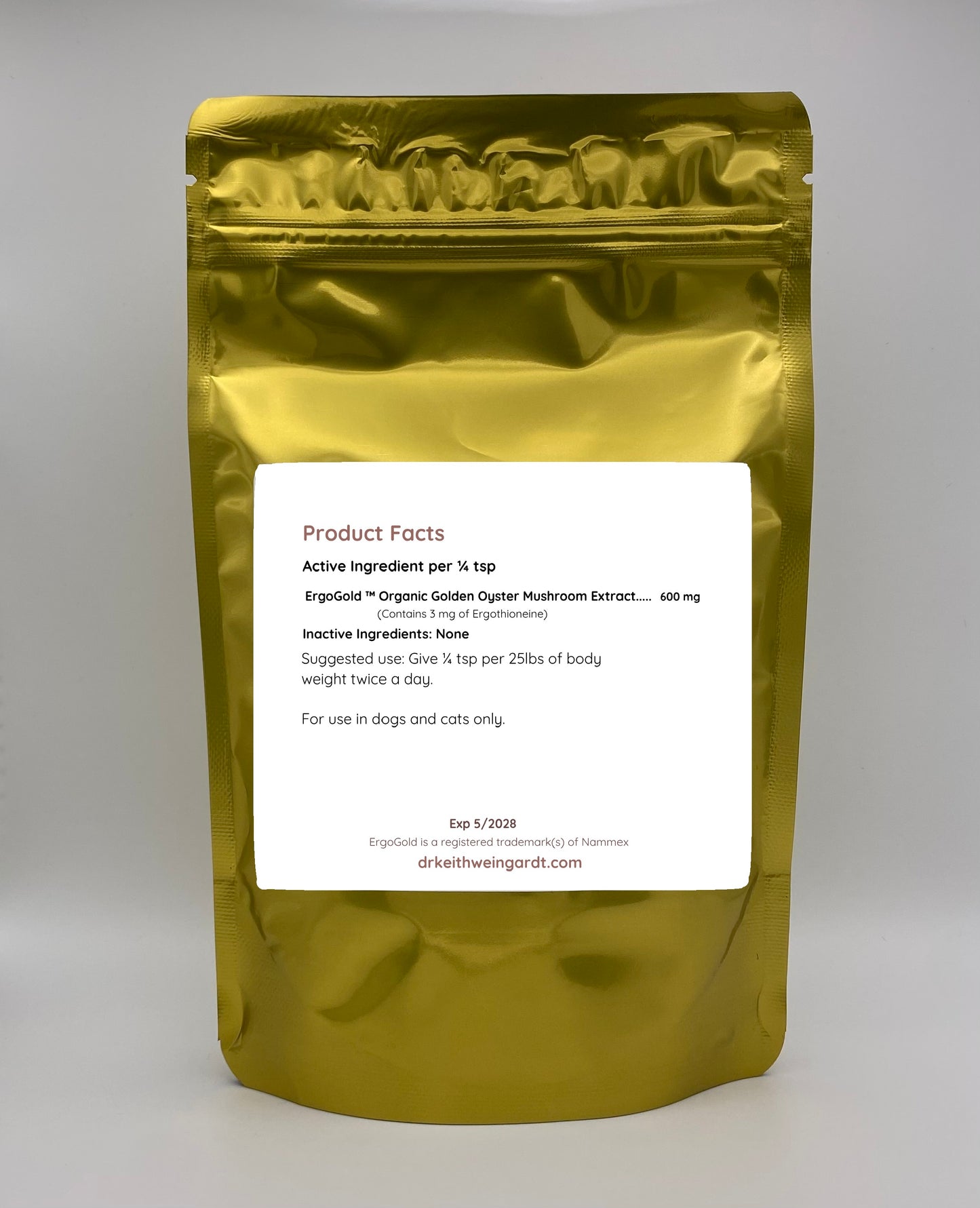 Dr. Keith's ErgoGold (Golden Oyster Mushroom Extract) 100g