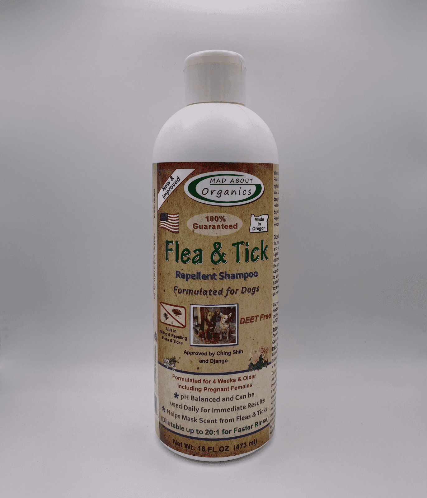 Mad About Organics Flea & Tick Repellent Shampoo 16oz